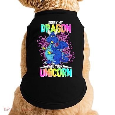 Sorry My Dragon Ate Your Unicorn Doggie Tank