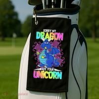 Sorry My Dragon Ate Your Unicorn Golf Towel thumb 2