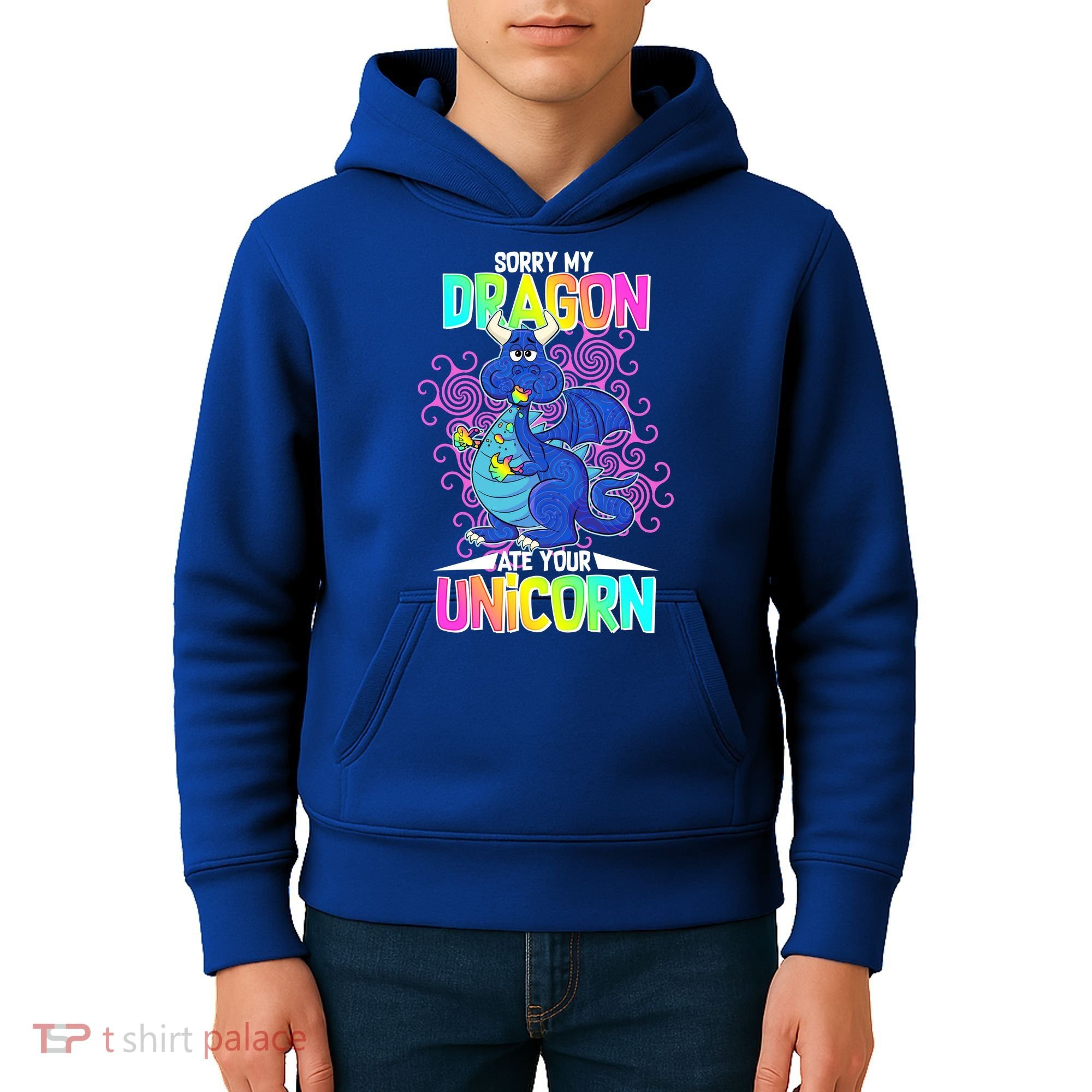 Sorry My Dragon Ate Your Unicorn Kids Hoodie