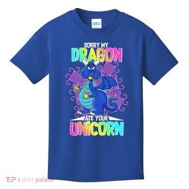 Sorry My Dragon Ate Your Unicorn Kids T-Shirt