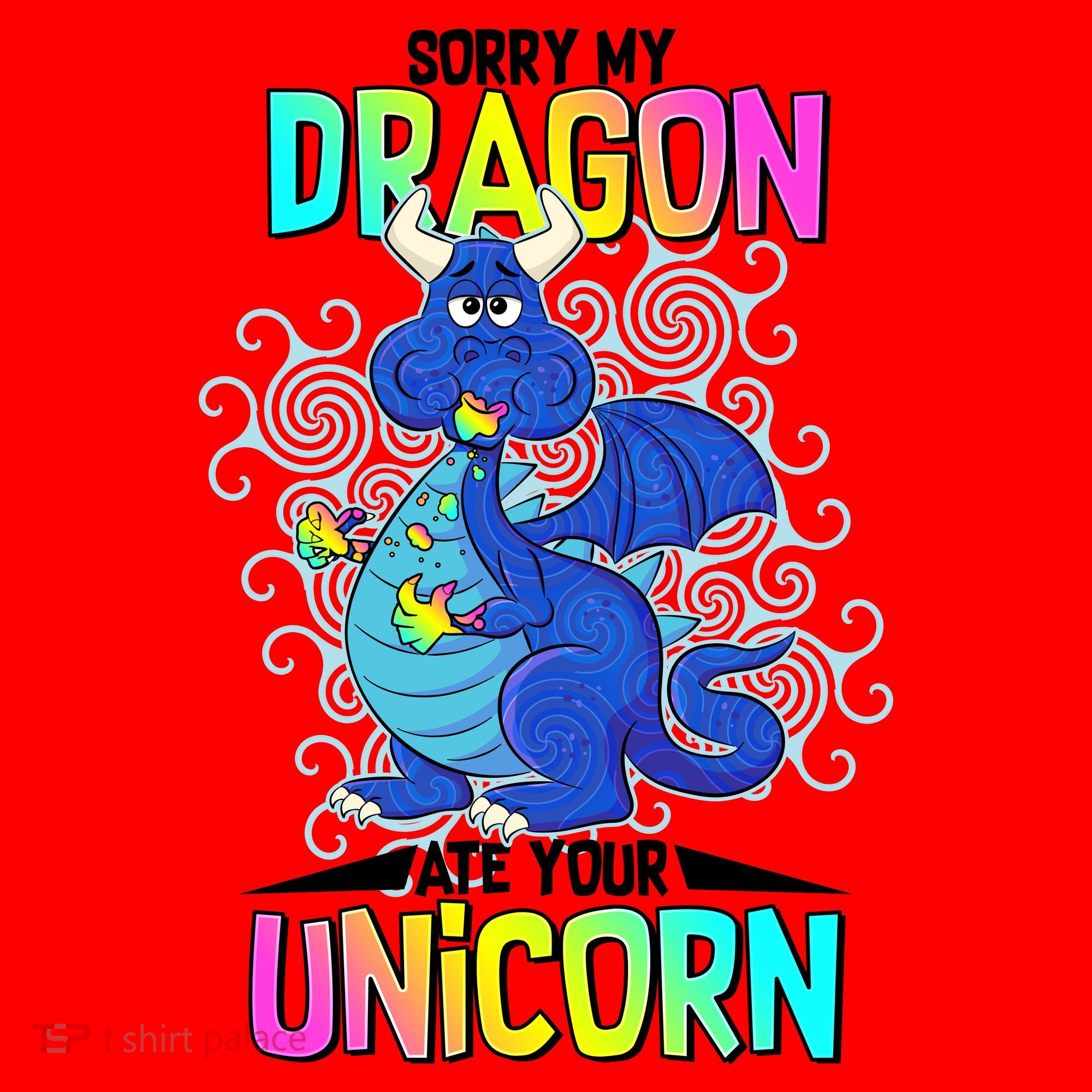 Sorry My Dragon Ate Your Unicorn Santa Hat
