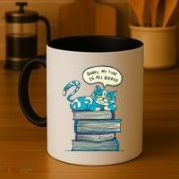 Sorry My Time Is All Booked Cat  Coffee Mug thumb 4
