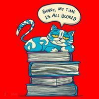 Sorry My Time Is All Booked Cat  Santa Hat thumb 1