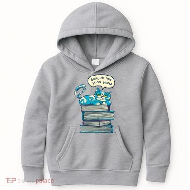 Sorry My Time Is All Booked Cat  Kids Hoodie