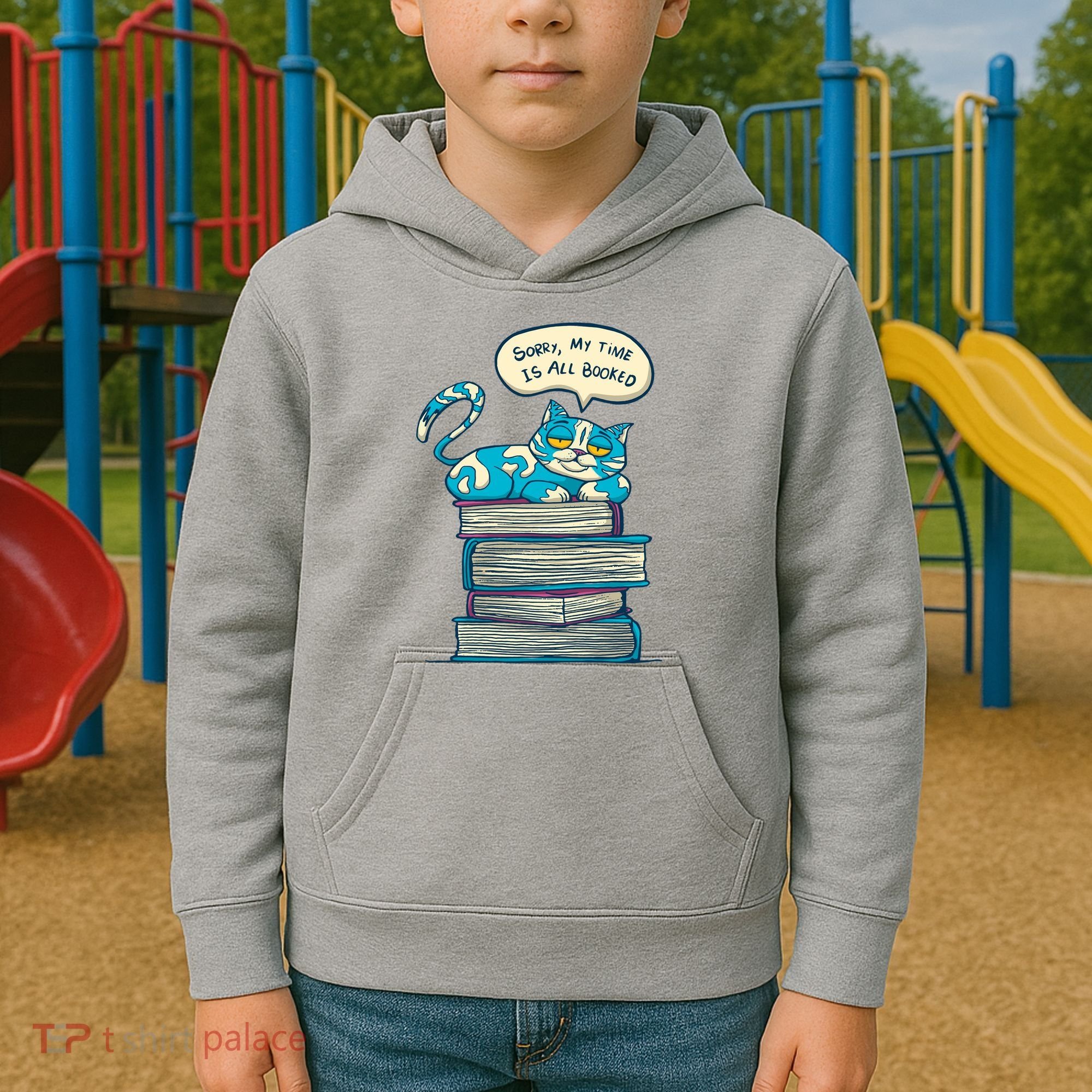 Sorry My Time Is All Booked Cat  Kids Hoodie
