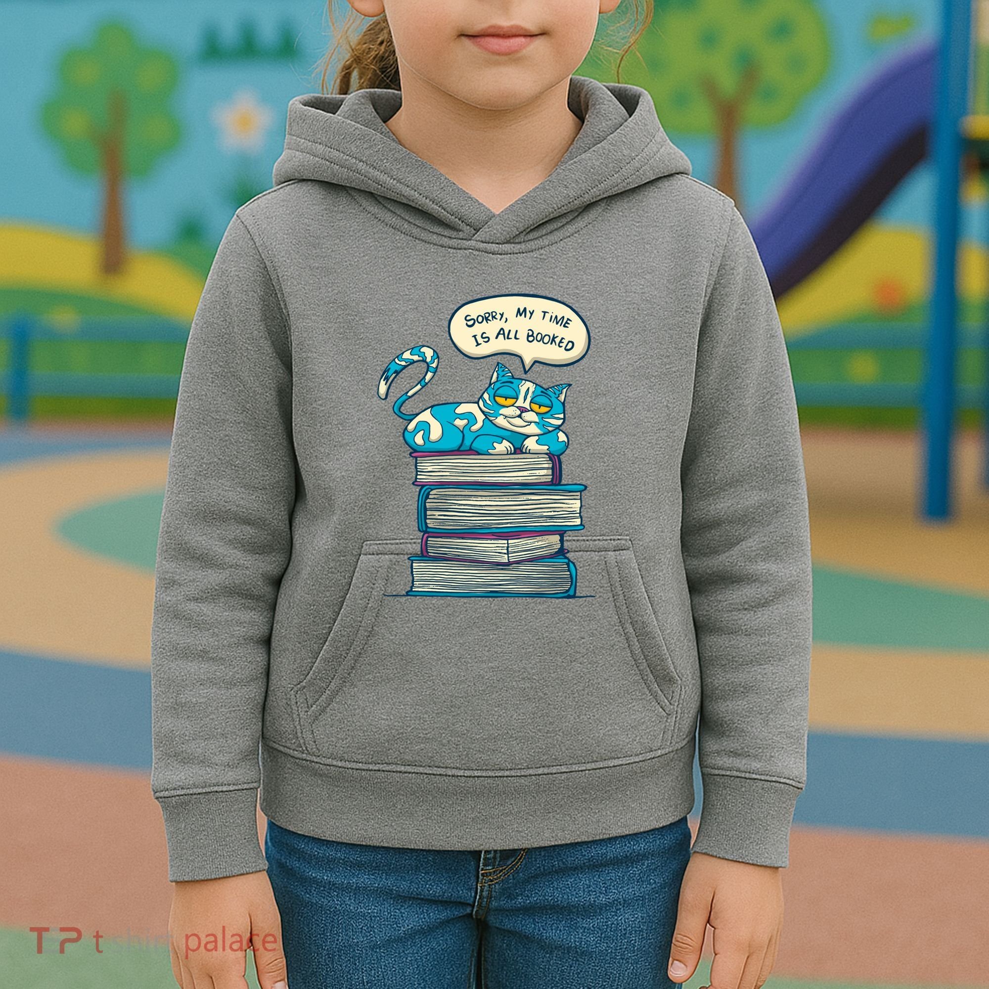 Sorry My Time Is All Booked Cat  Kids Hoodie