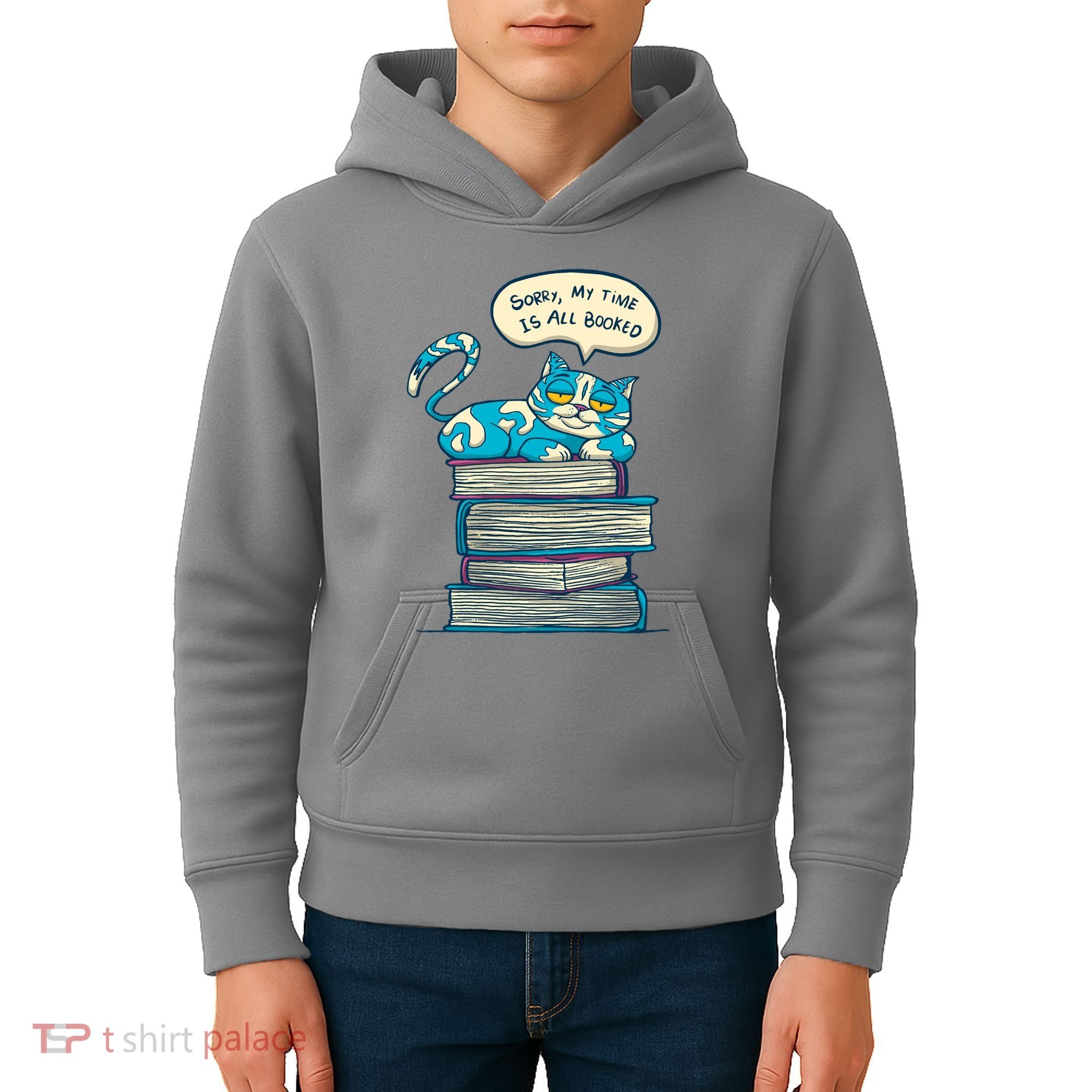 Sorry My Time Is All Booked Cat  Kids Hoodie