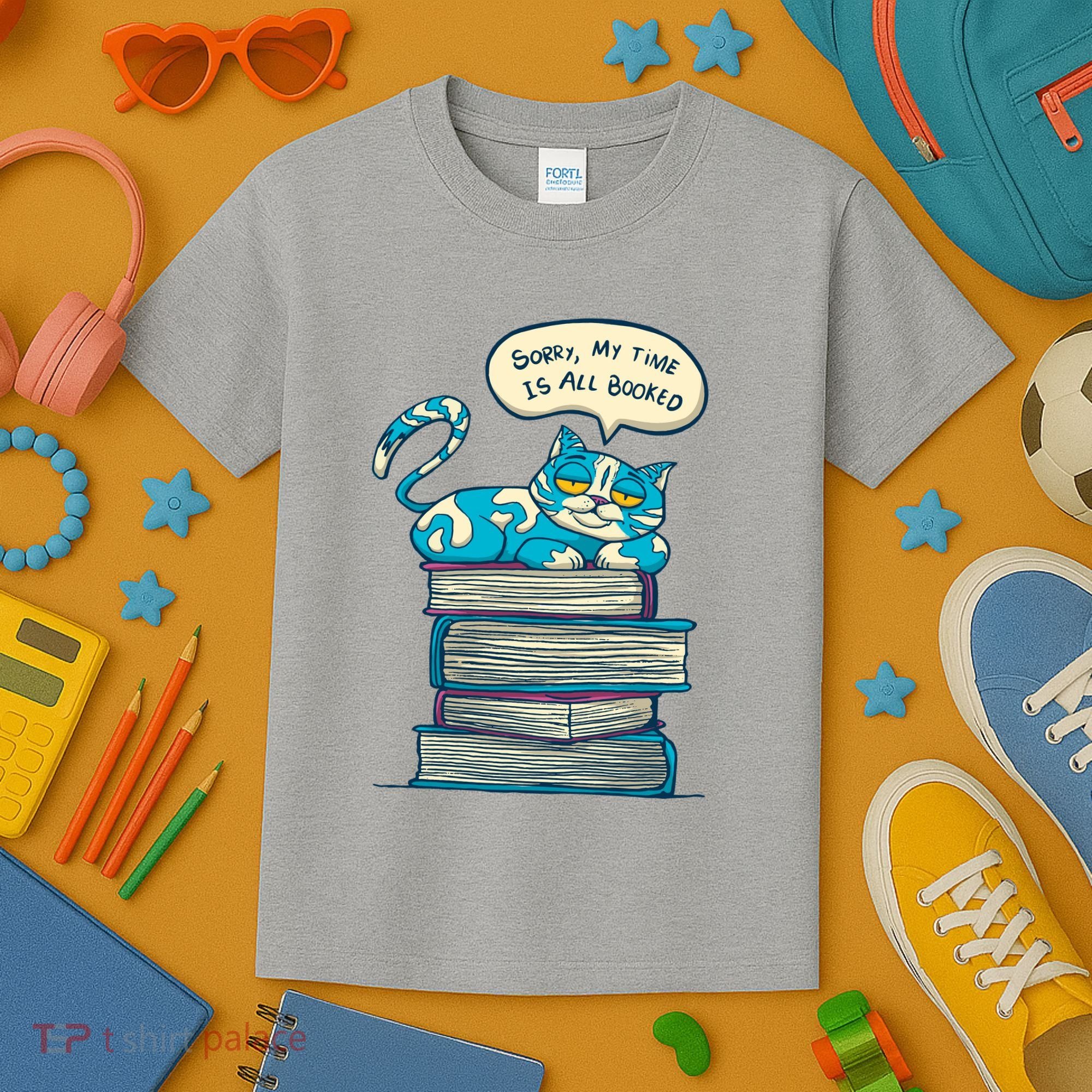 Sorry My Time Is All Booked Cat  Kids T-Shirt