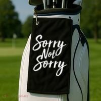 Sorry Not Sorry Golf Towel thumb 2