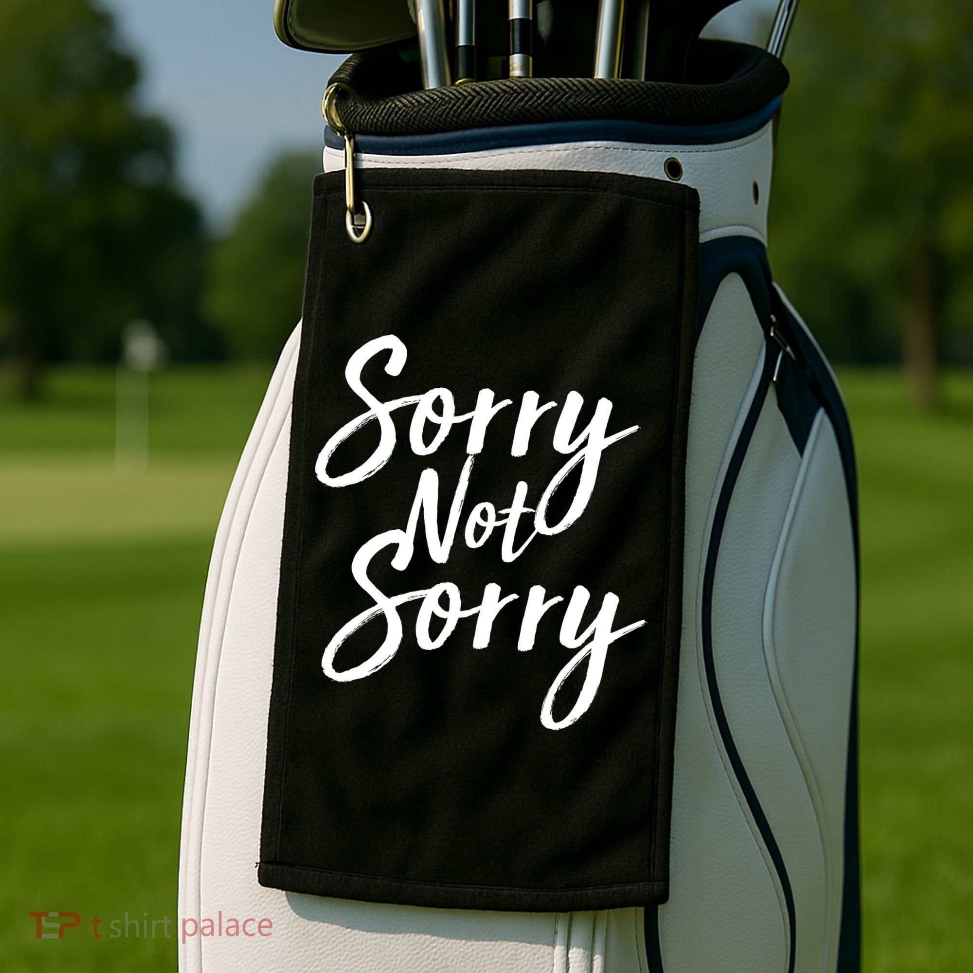 Sorry Not Sorry Golf Towel