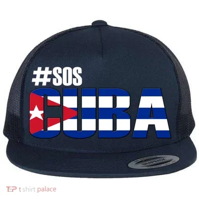 SOS Cuba Flat Bill Trucker Hat