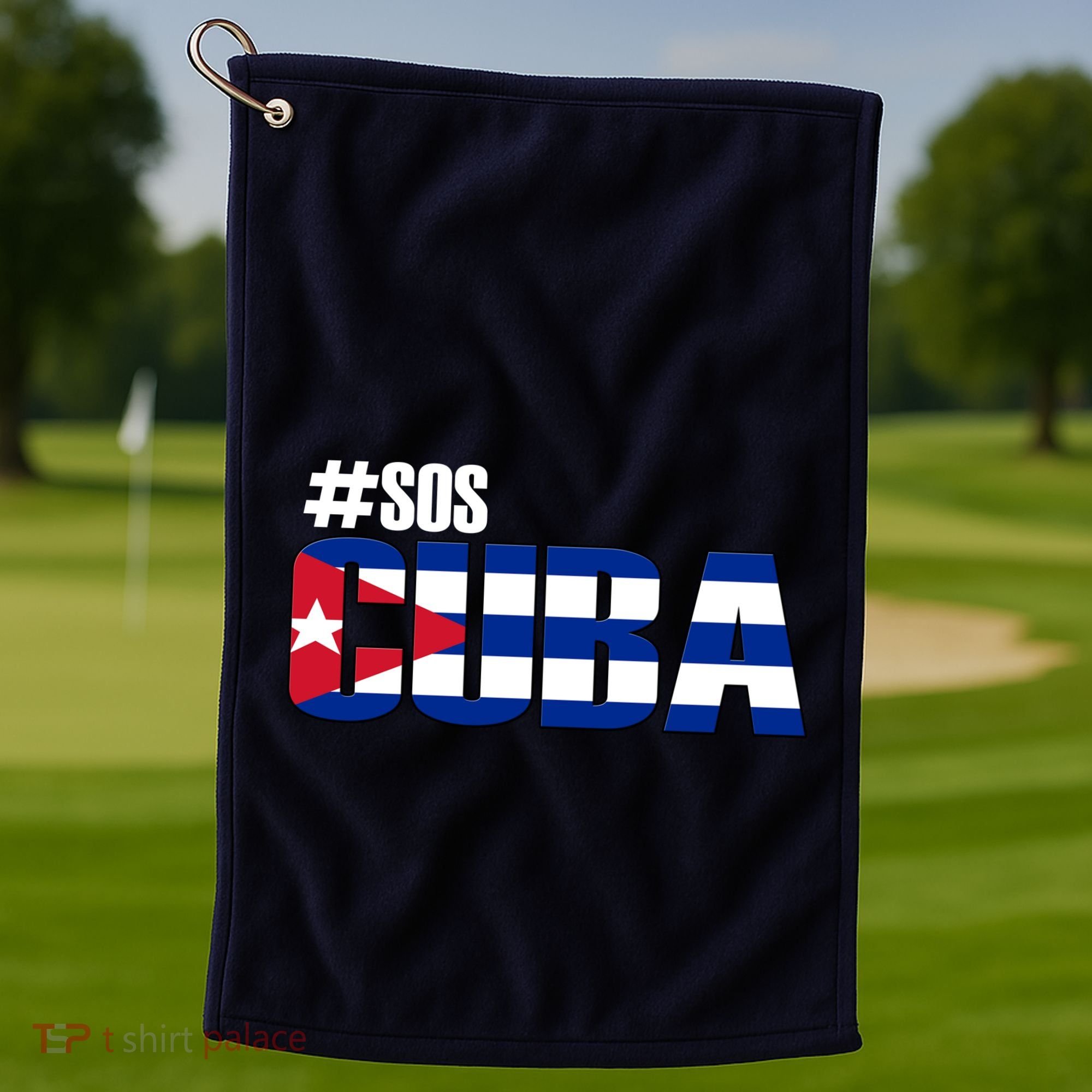 SOS Cuba Golf Towel