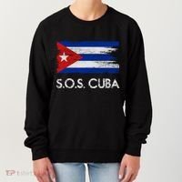 SOS Cuba Distressed Flag Women's Sweatshirt thumb 0