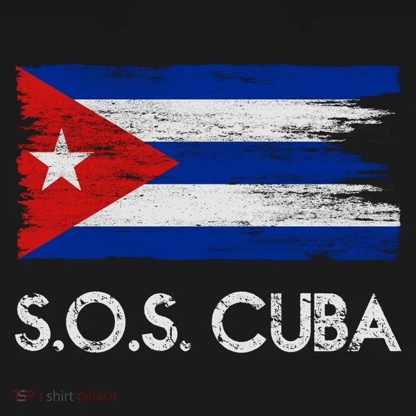 SOS Cuba Distressed Flag Doggie Tank