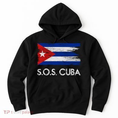 SOS Cuba Distressed Flag Hoodie