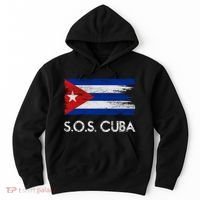 SOS Cuba Distressed Flag Hoodie thumb 0
