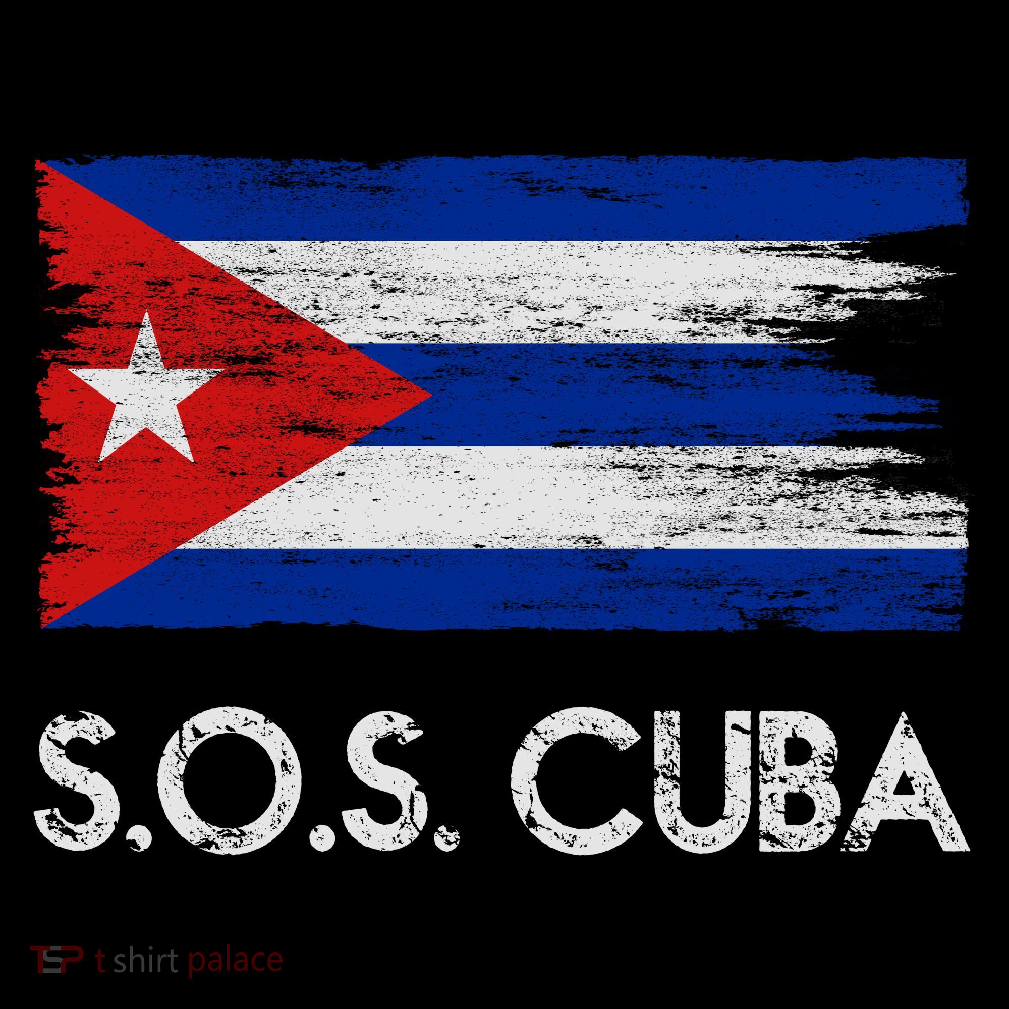 SOS Cuba Distressed Flag Apron