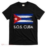 SOS Cuba Distressed Flag T-Shirt thumb 0