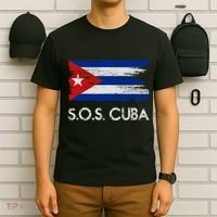 SOS Cuba Distressed Flag T-Shirt thumb 6