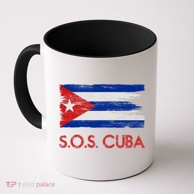 SOS Cuba Distressed Flag Coffee Mug