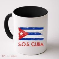 SOS Cuba Distressed Flag Coffee Mug thumb 0