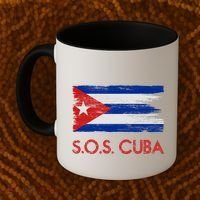 SOS Cuba Distressed Flag Coffee Mug thumb 2