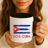 SOS Cuba Distressed Flag Coffee Mug thumb 3