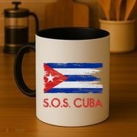 SOS Cuba Distressed Flag Coffee Mug thumb 4