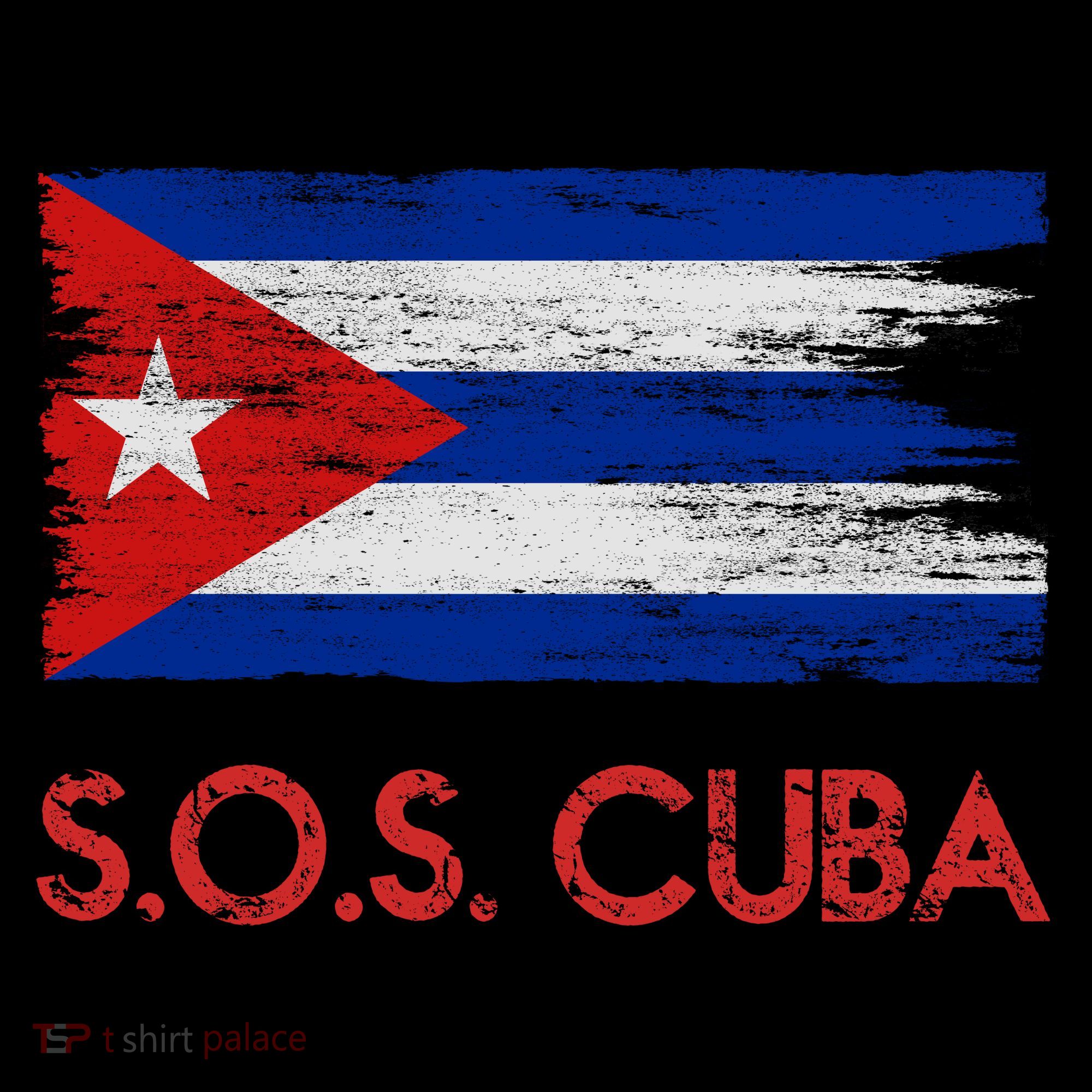 SOS Cuba Distressed Flag Coffee Mug