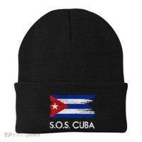 SOS Cuba Distressed Flag Beanie thumb 0