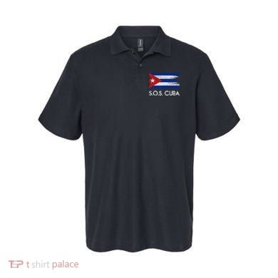 SOS Cuba Distressed Flag Polo