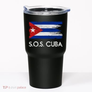 SOS Cuba Distressed Flag Tumbler