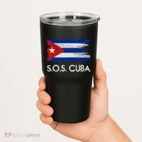 SOS Cuba Distressed Flag Tumbler thumb 2