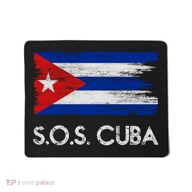 SOS Cuba Distressed Flag Mousepad