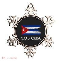 SOS Cuba Distressed Flag Ornament thumb 0