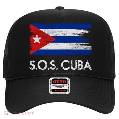 SOS Cuba Distressed Flag Hat