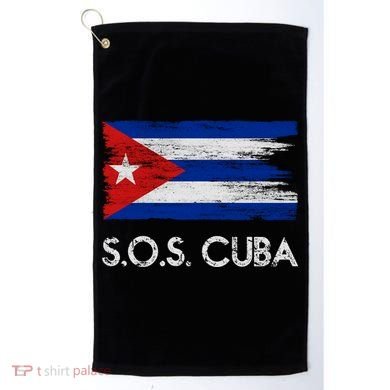 SOS Cuba Distressed Flag Golf Towel