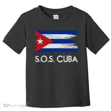 SOS Cuba Distressed Flag Toddler T-Shirt
