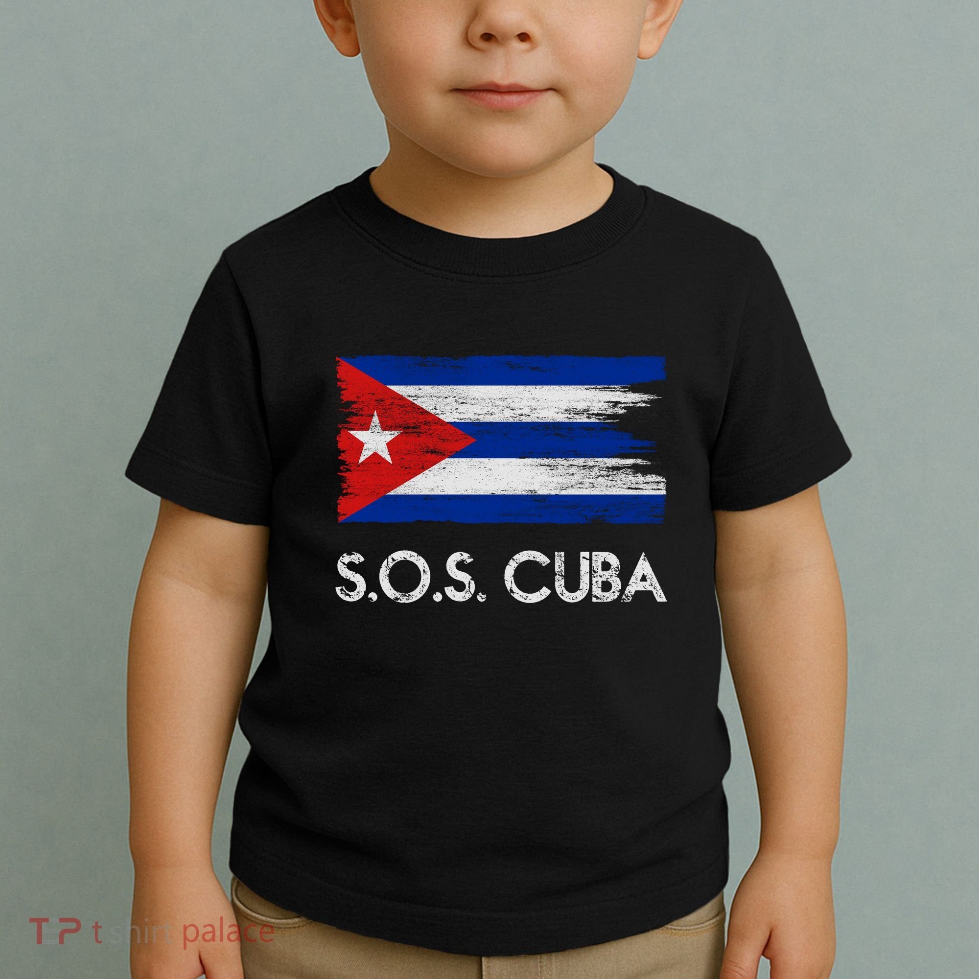 SOS Cuba Distressed Flag Toddler T-Shirt