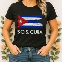 SOS Cuba Distressed Flag Women's T-Shirt thumb 2