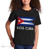 SOS Cuba Distressed Flag Kids T-Shirt thumb 2