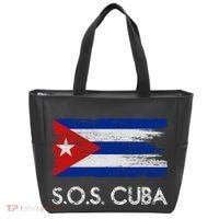 SOS Cuba Distressed Flag Tote Bag thumb 0