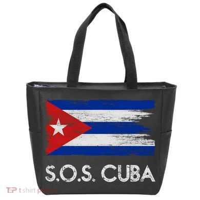 SOS Cuba Distressed Flag Tote Bag