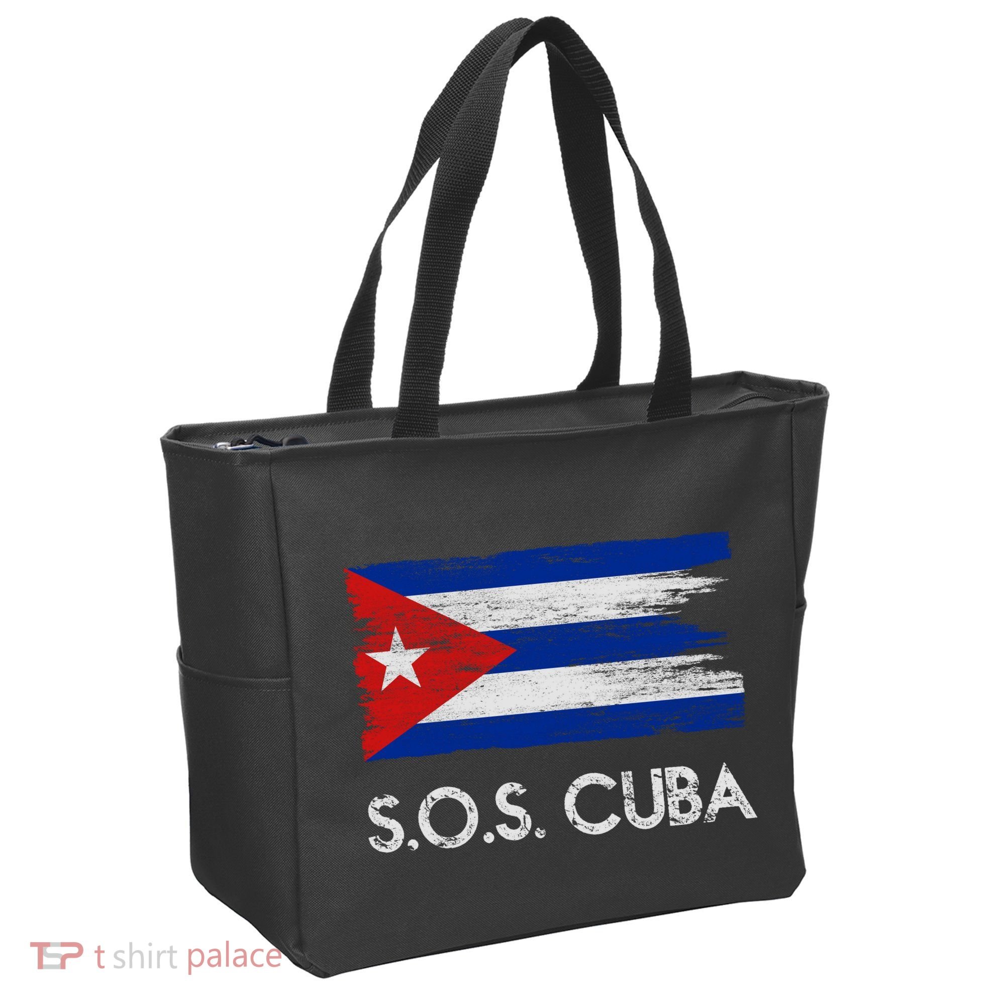 SOS Cuba Distressed Flag Tote Bag