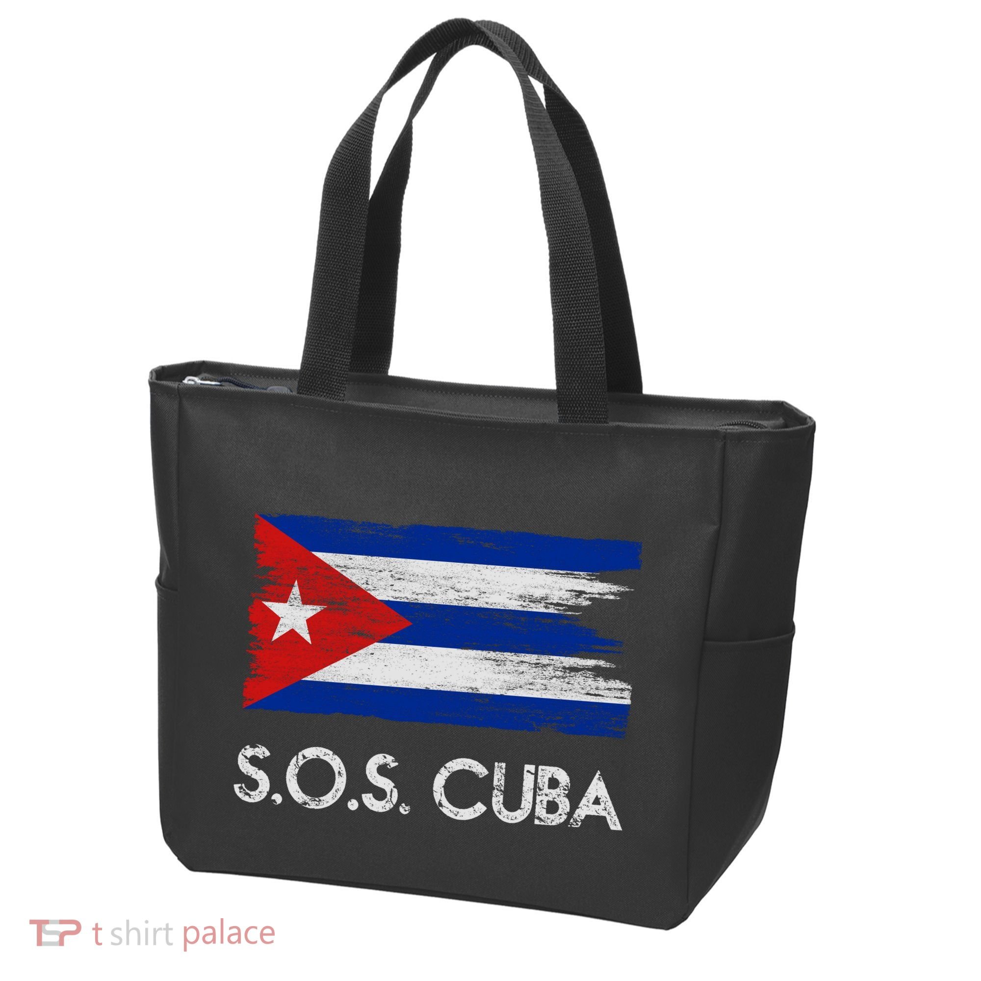 SOS Cuba Distressed Flag Tote Bag