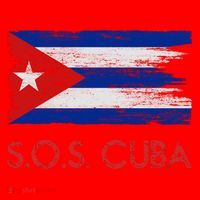 SOS Cuba Distressed Flag Santa Hat thumb 1