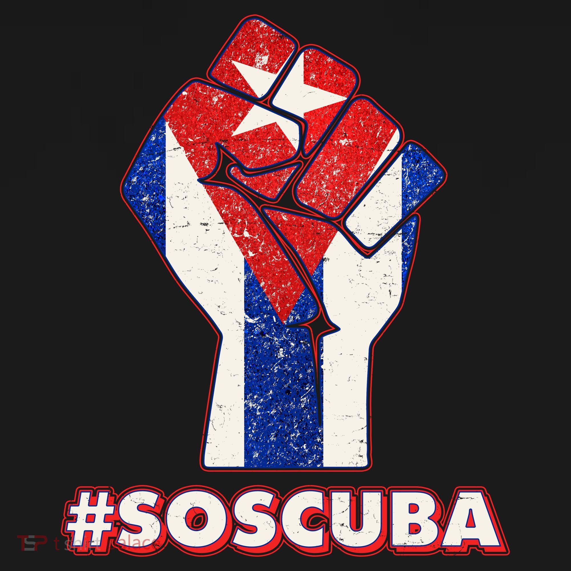 SOS Cuba Protest Fist Flag #SOSCUBA Backpack