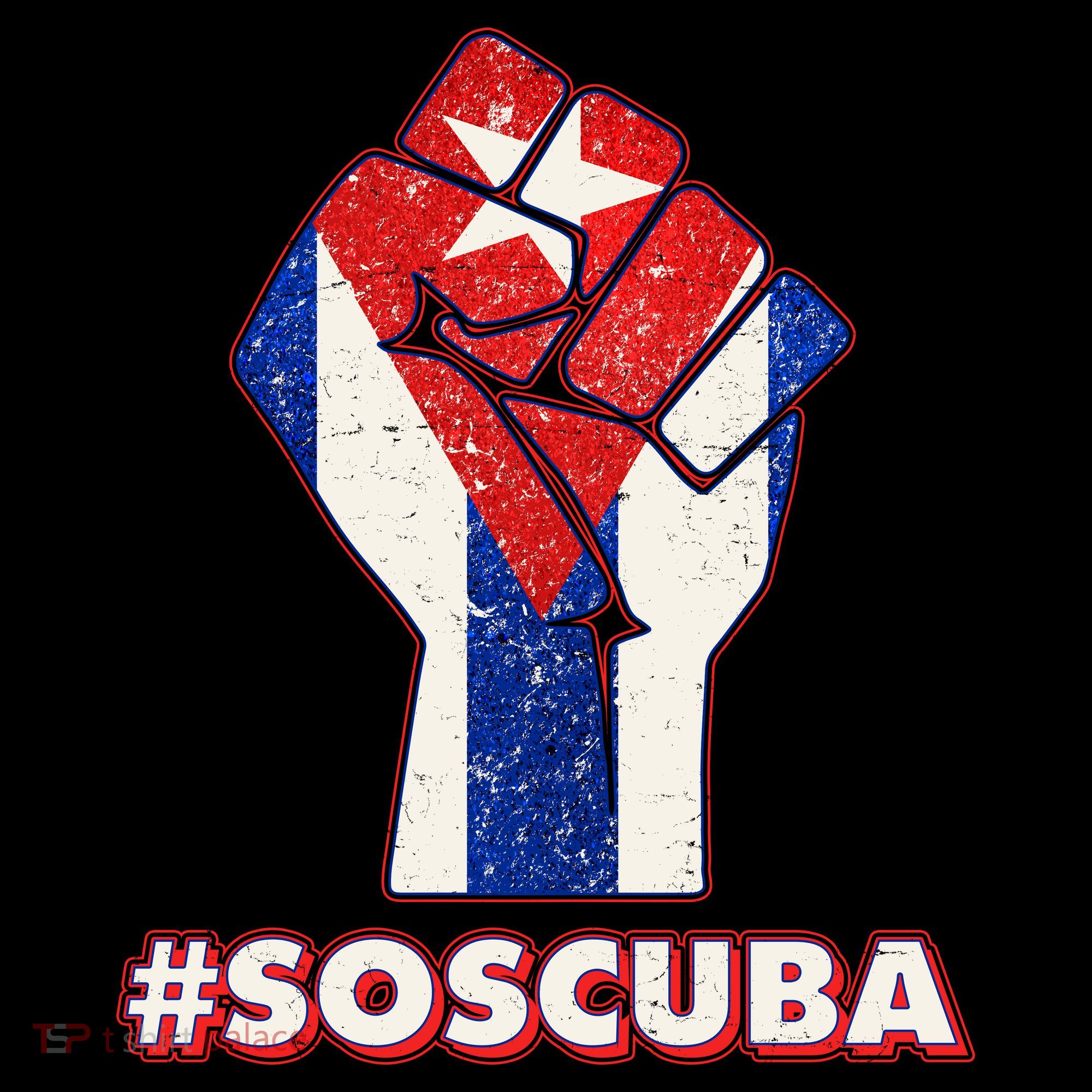 SOS Cuba Protest Fist Flag #SOSCUBA Coffee Mug