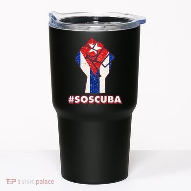 SOS Cuba Protest Fist Flag #SOSCUBA Tumbler