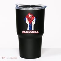 SOS Cuba Protest Fist Flag #SOSCUBA Tumbler thumb 0
